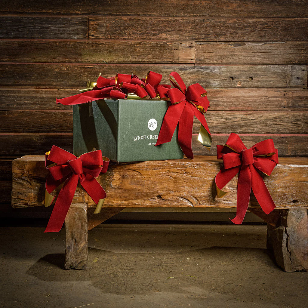 6 Red Christmas Bows - Image 5