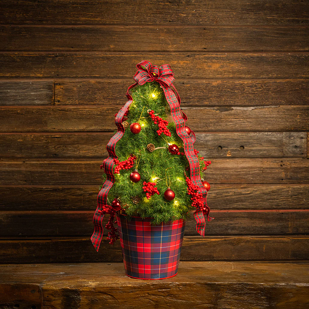 Perfect Plaid Living Christmas Tree - 2 Gallons - Image 4